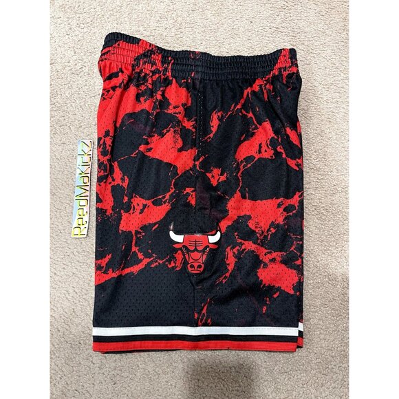 Mitchell & Ness Chicago Bulls Marble Shorts Mens Medium - Picture 3 of 5